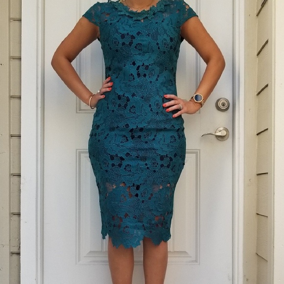 Teal green special occasion dress - Picture 2 of 7